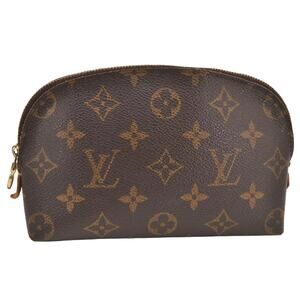 Louis Vuitton Cosmetic Pouch Brown Canvas Monogram CA0041